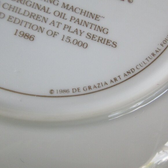 1986 DeGrazia Children at play series “Girl with Sewing Machine” - Picture 6 of 7